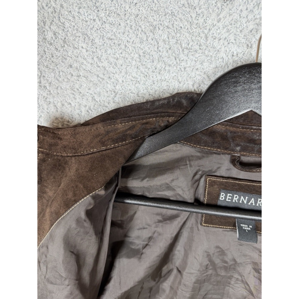 Bernardo Jacket Womens Size L Leather Suede Full Zip Brown Nordstrom - Picture 4 of 16